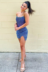 Bodycon Strapless Corset Homecoming Dress
